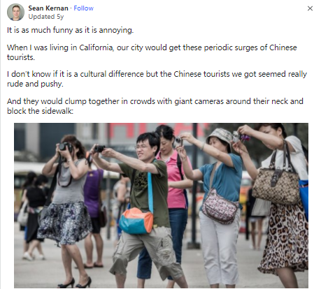 最讨厌外国人在你国做什么 网：中国人到处拍照